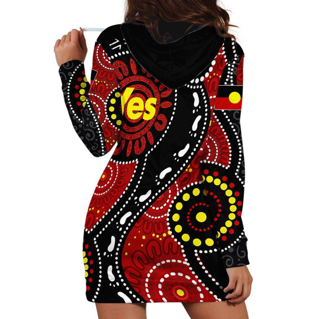 Australia Indigenous Hoodie Dress Vote Yes Aboriginal Flag Color - Vibe Hoodie Shop