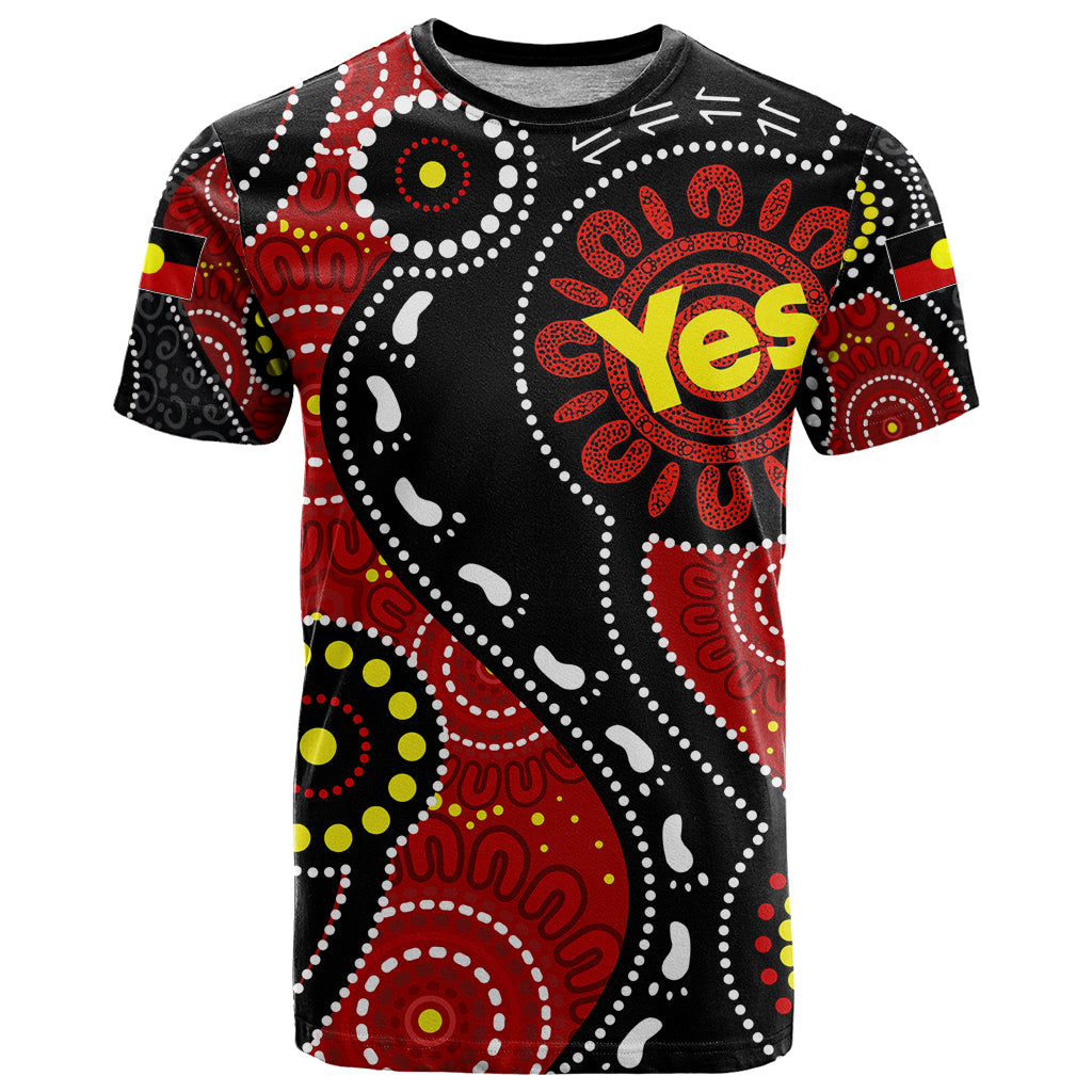 Australia Indigenous T Shirt Vote Yes Aboriginal Flag Color - Vibe Hoodie Shop