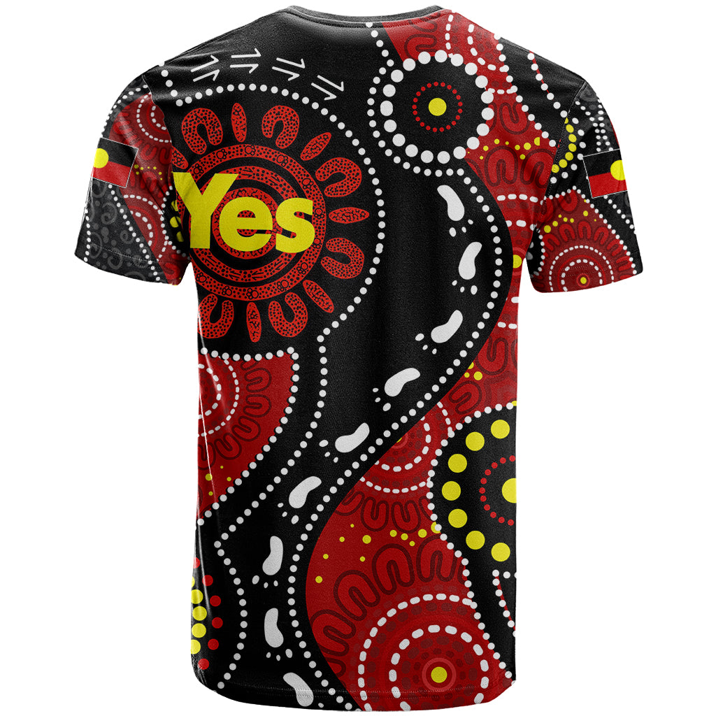 Australia Indigenous T Shirt Vote Yes Aboriginal Flag Color - Vibe Hoodie Shop