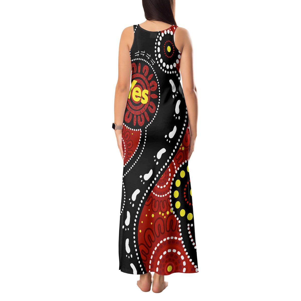 australia-indigenous-tank-maxi-dress-vote-yes-aboriginal-flag-color