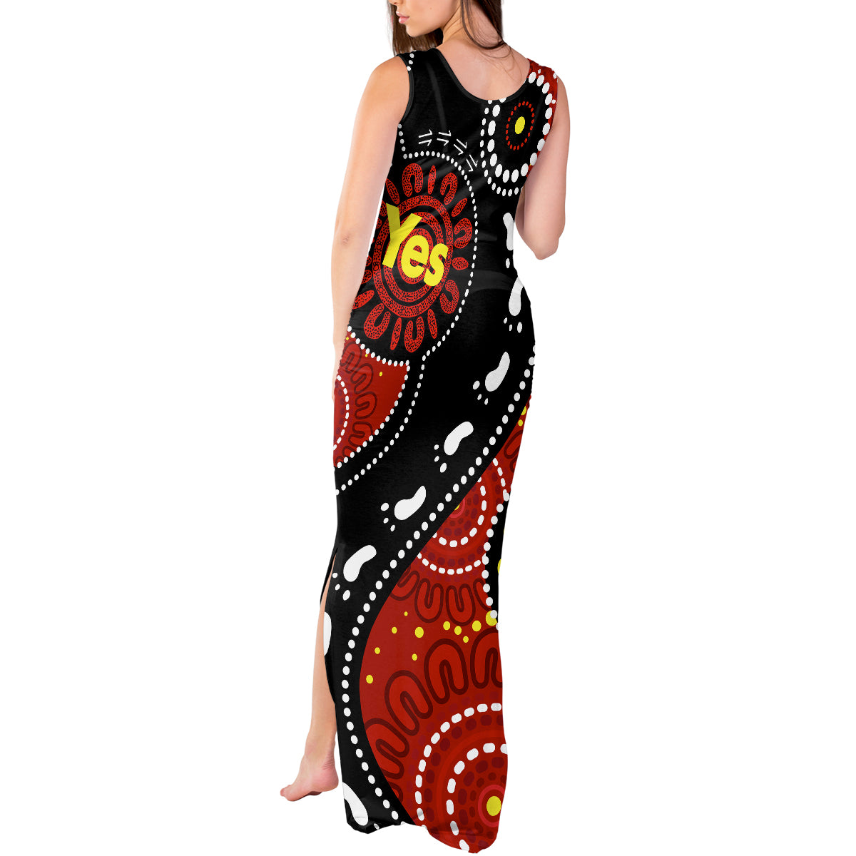 australia-indigenous-tank-maxi-dress-vote-yes-aboriginal-flag-color