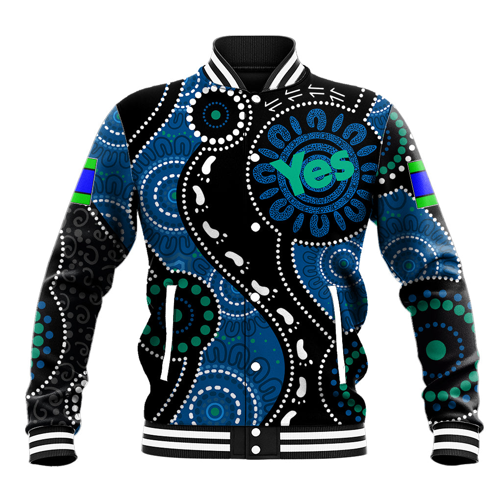 Australia Indigenous Baseball Jacket Vote Yes Aboriginal Torres Strait - Vibe Hoodie Shop