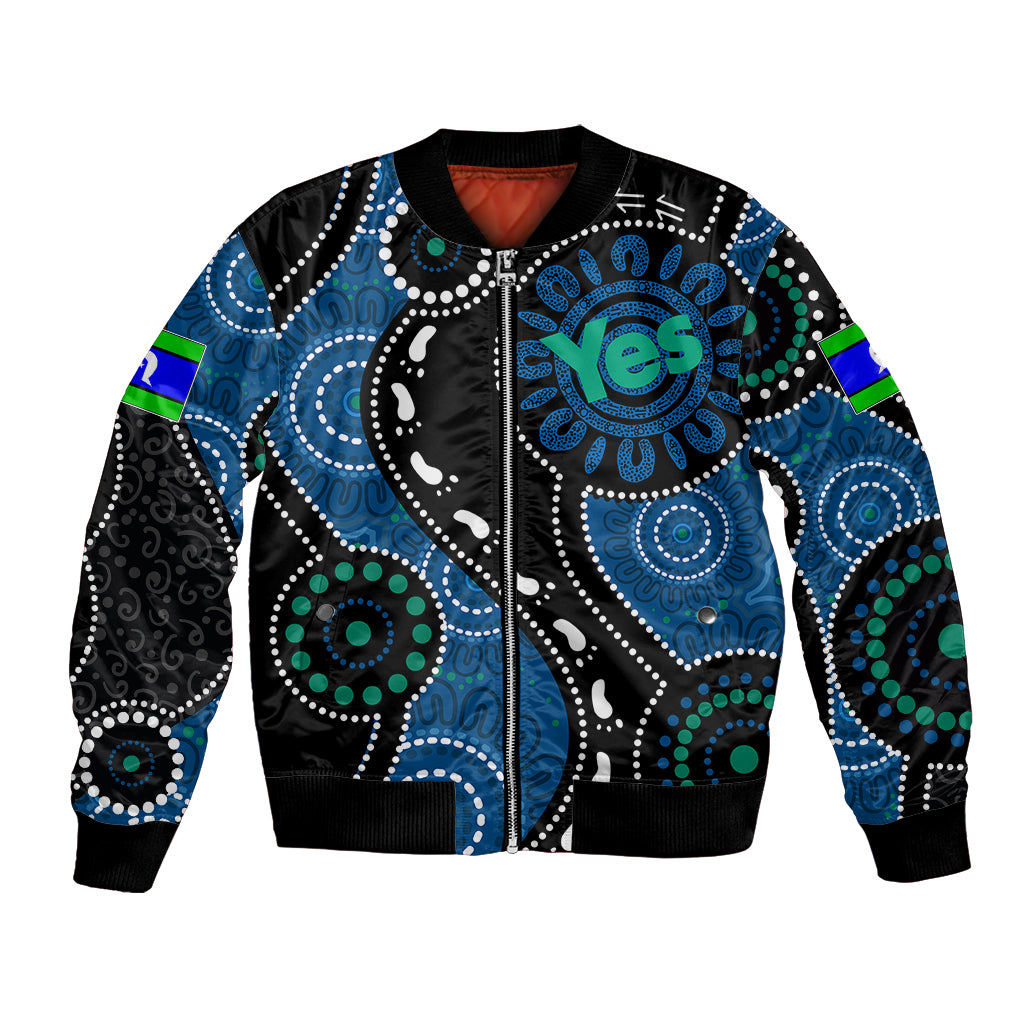 Australia Indigenous Bomber Jacket Vote Yes Aboriginal Torres Strait - Vibe Hoodie Shop