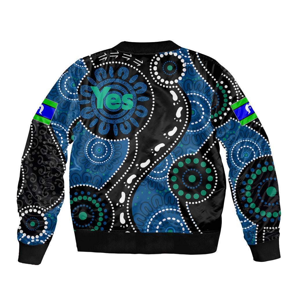 Australia Indigenous Bomber Jacket Vote Yes Aboriginal Torres Strait - Vibe Hoodie Shop