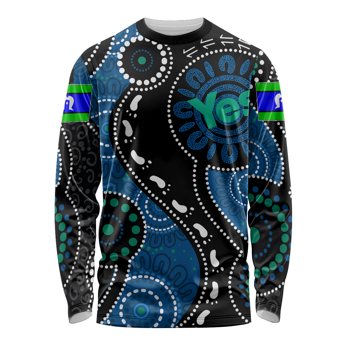 Australia Indigenous Long Sleeve Shirt Vote Yes Aboriginal Torres Strait - Vibe Hoodie Shop