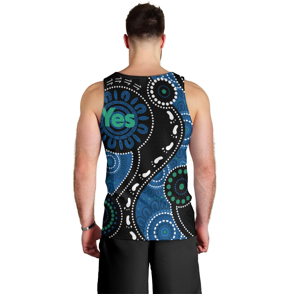 Australia Indigenous Men Tank Top Vote Yes Aboriginal Torres Strait - Vibe Hoodie Shop