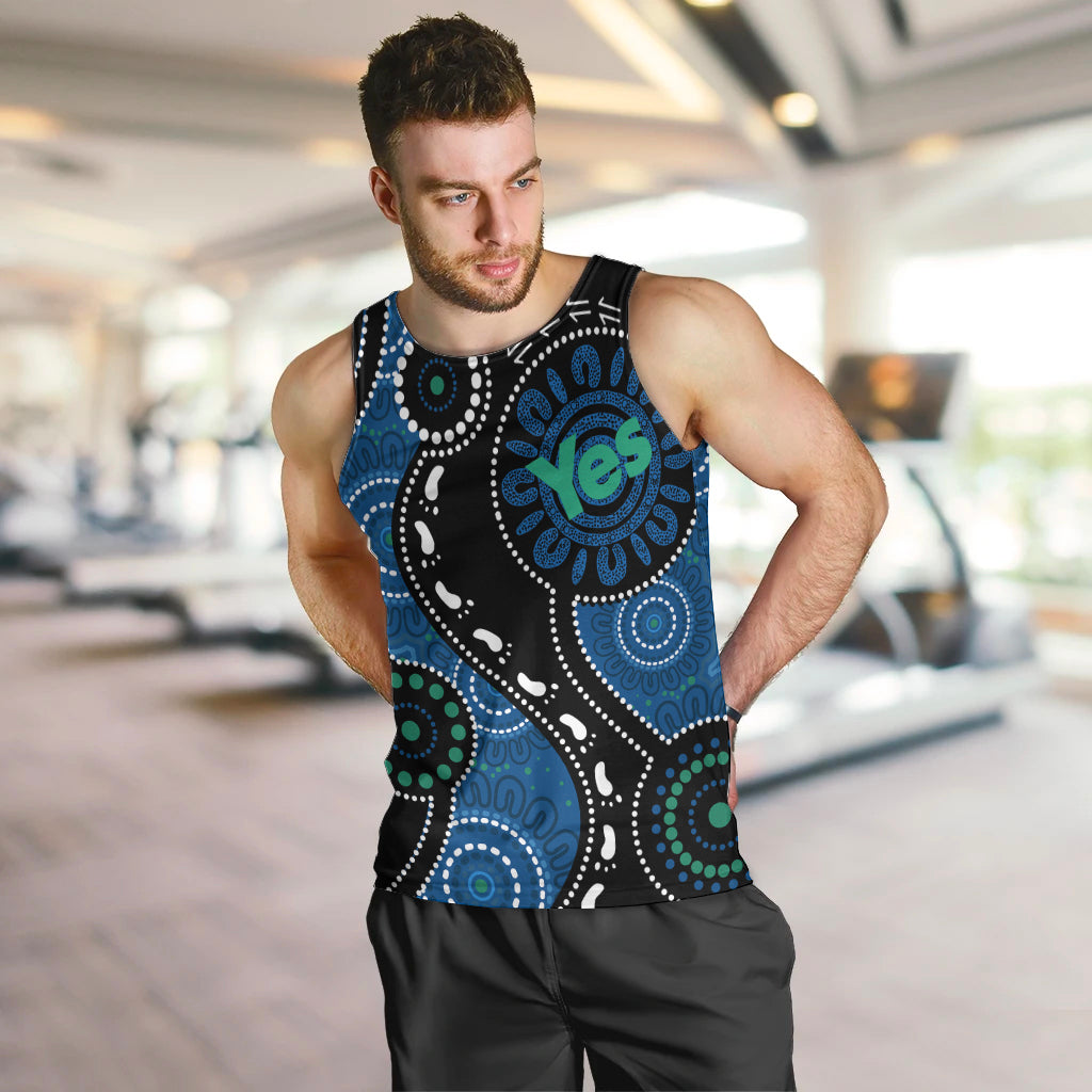 Australia Indigenous Men Tank Top Vote Yes Aboriginal Torres Strait - Vibe Hoodie Shop