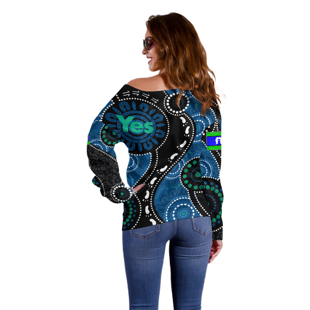 Australia Indigenous Off Shoulder Sweater Vote Yes Aboriginal Torres Strait - Vibe Hoodie Shop