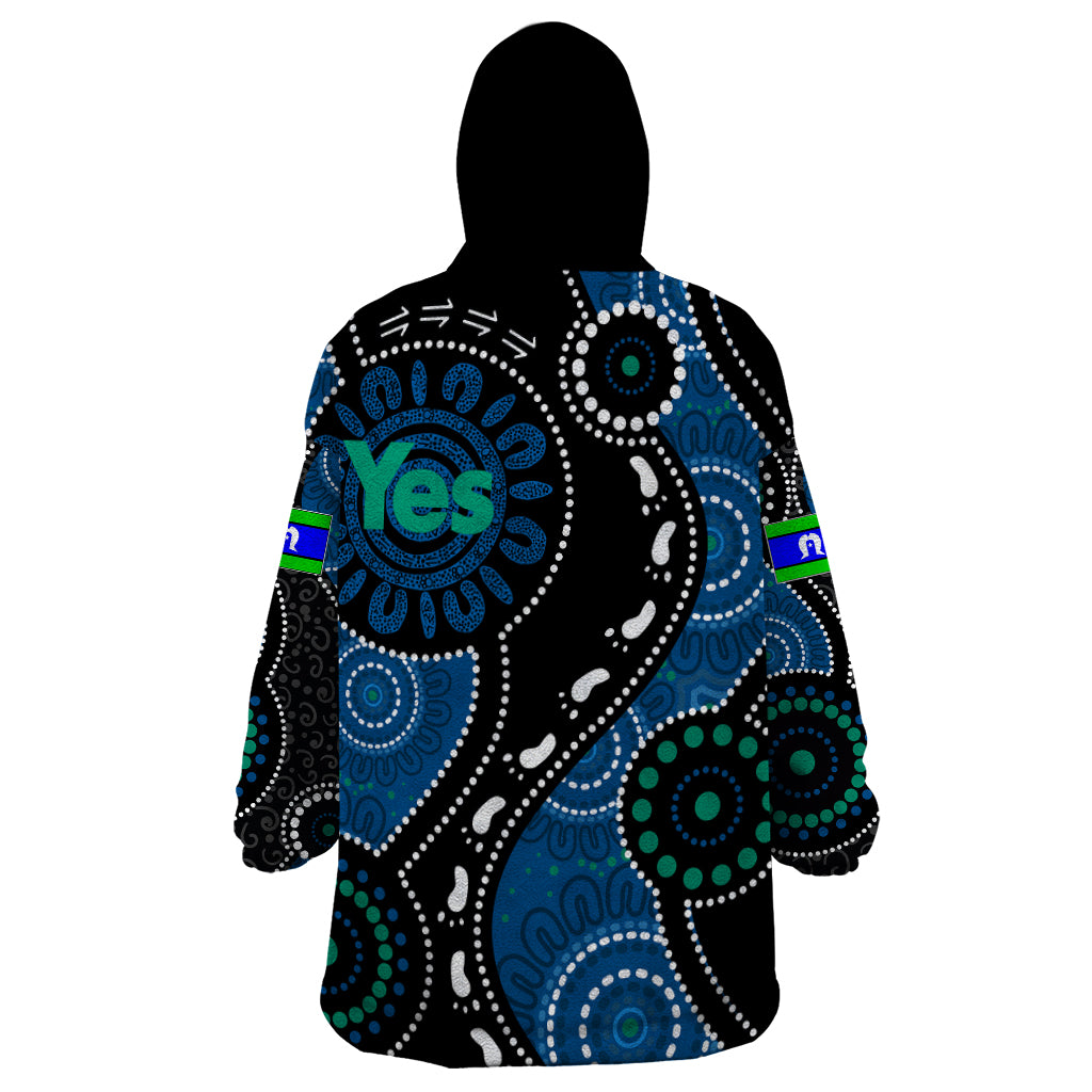 Australia Indigenous Wearable Blanket Hoodie Vote Yes Aboriginal Torres Strait - Vibe Hoodie Shop