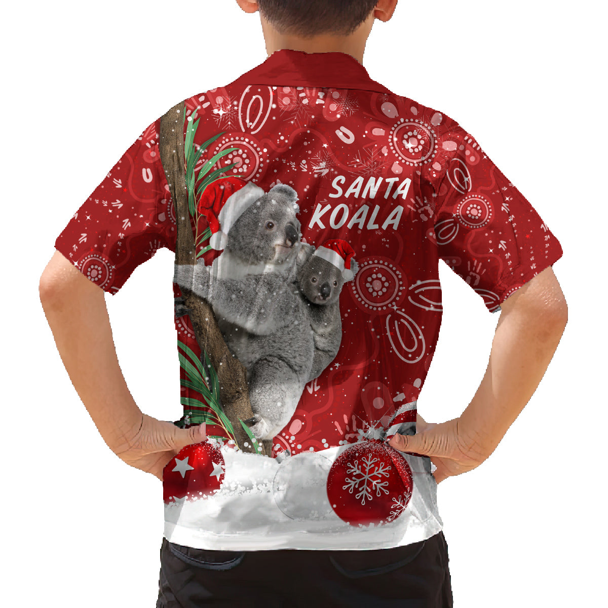 australia-christmas-aboriginal-family-matching-long-sleeve-bodycon-dress-and-hawaiian-shirt-santa-koala-ver01