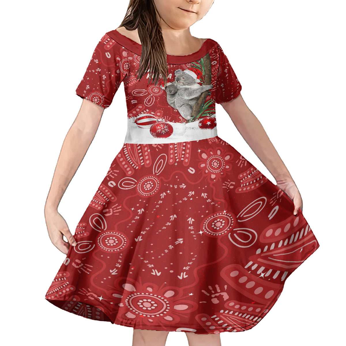 australia-christmas-aboriginal-family-matching-long-sleeve-bodycon-dress-and-hawaiian-shirt-santa-koala-ver01