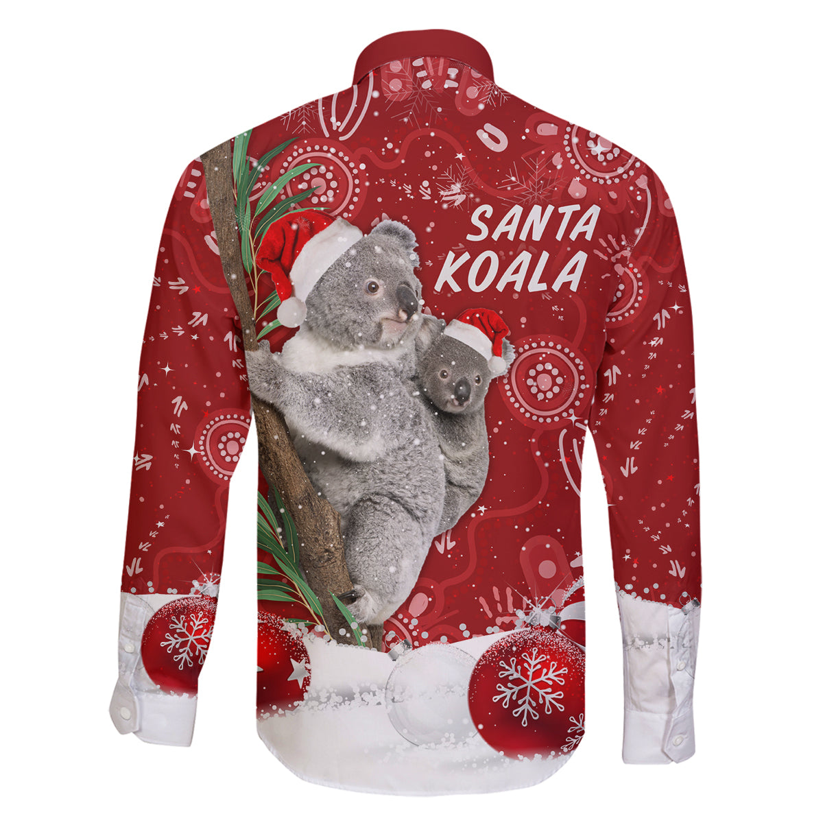 australia-christmas-aboriginal-family-matching-long-sleeve-bodycon-dress-and-hawaiian-shirt-santa-koala-ver01