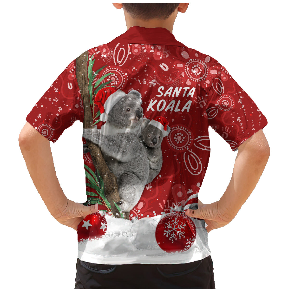 australia-christmas-aboriginal-family-matching-mermaid-dress-and-hawaiian-shirt-santa-koala-ver01