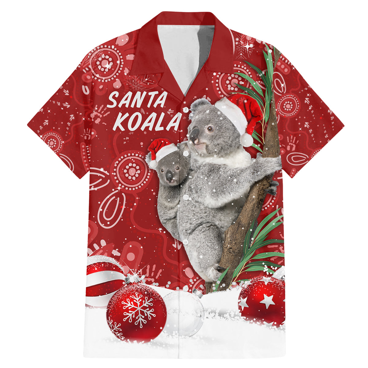 australia-christmas-aboriginal-family-matching-mermaid-dress-and-hawaiian-shirt-santa-koala-ver01