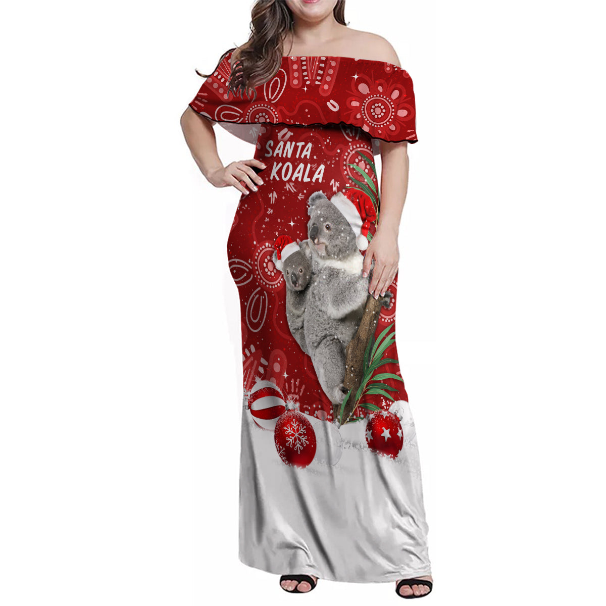 australia-christmas-aboriginal-family-matching-off-shoulder-maxi-dress-and-hawaiian-shirt-santa-koala-ver01