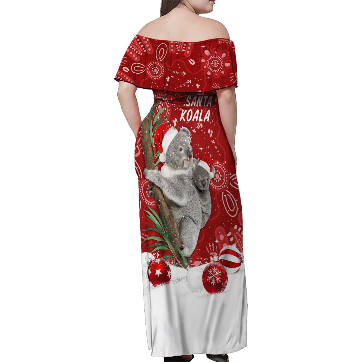 australia-christmas-aboriginal-family-matching-off-shoulder-maxi-dress-and-hawaiian-shirt-santa-koala-ver01