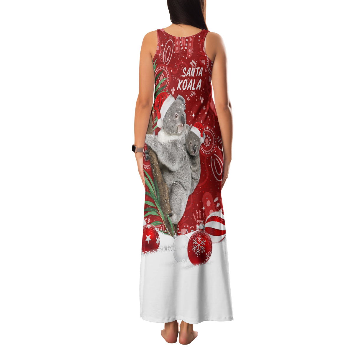 australia-christmas-aboriginal-family-matching-tank-maxi-dress-and-hawaiian-shirt-santa-koala-ver01