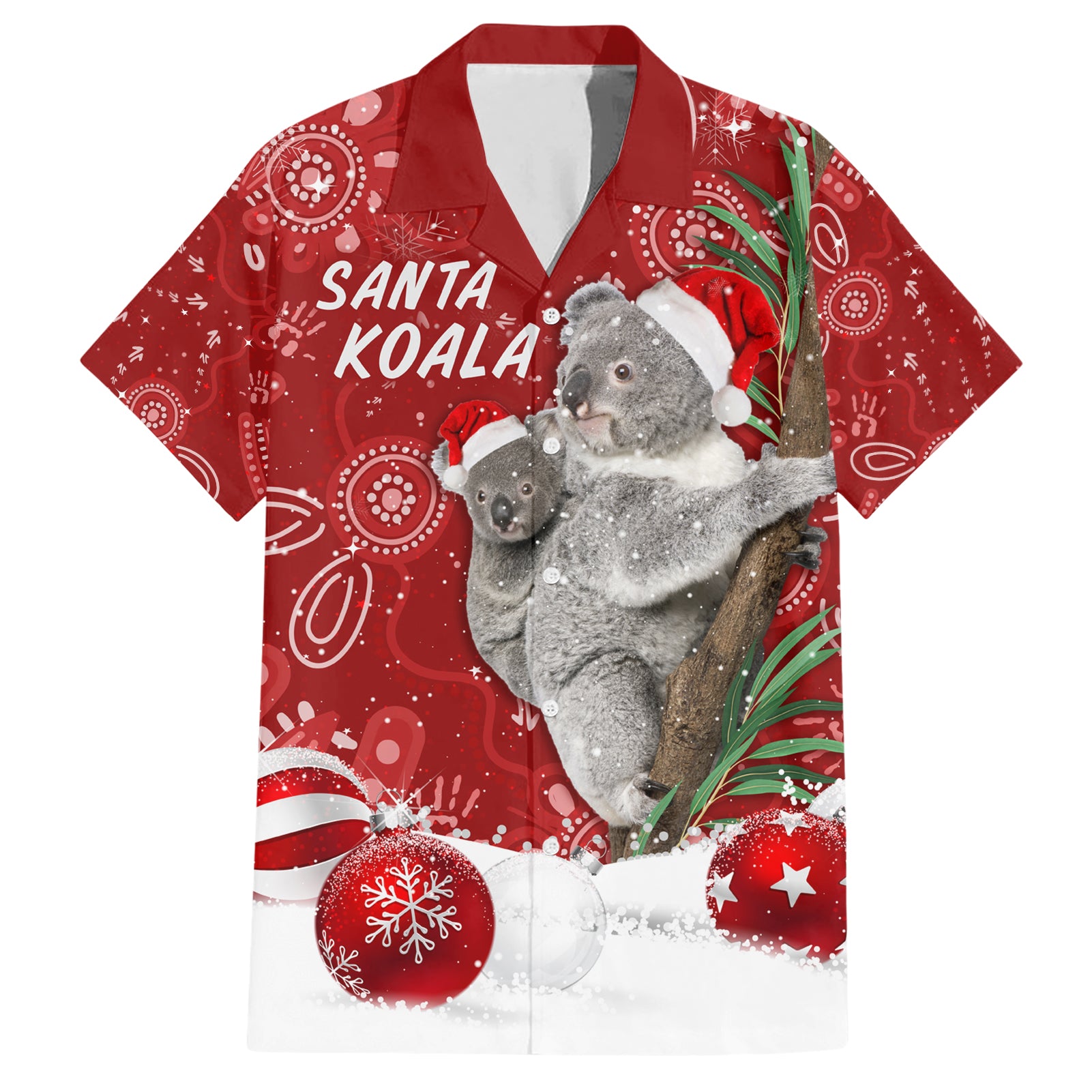 Australia Christmas Aboriginal Hawaiian Shirt Santa Koala Ver01 - Vibe Hoodie Shop