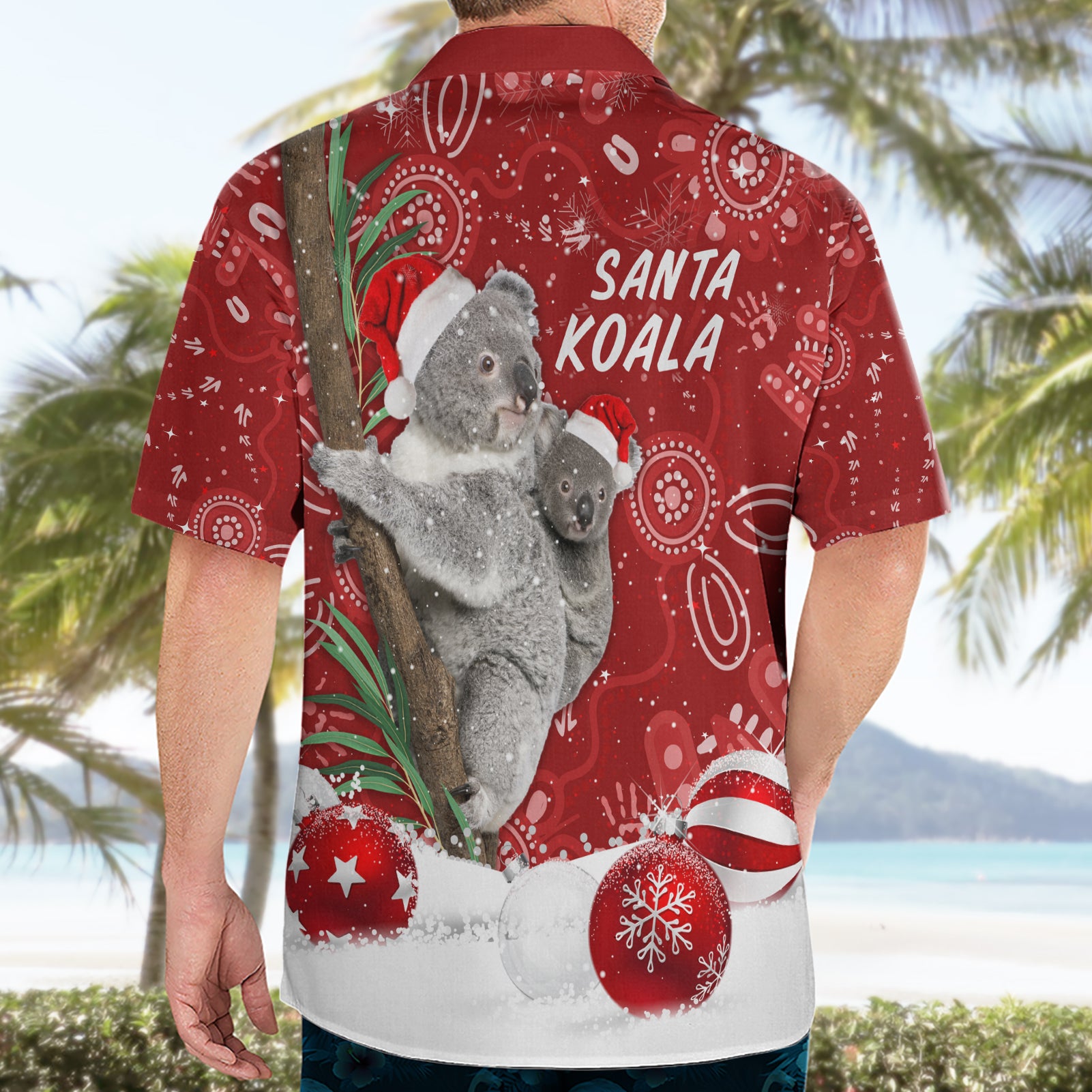 Australia Christmas Aboriginal Hawaiian Shirt Santa Koala Ver01 - Vibe Hoodie Shop