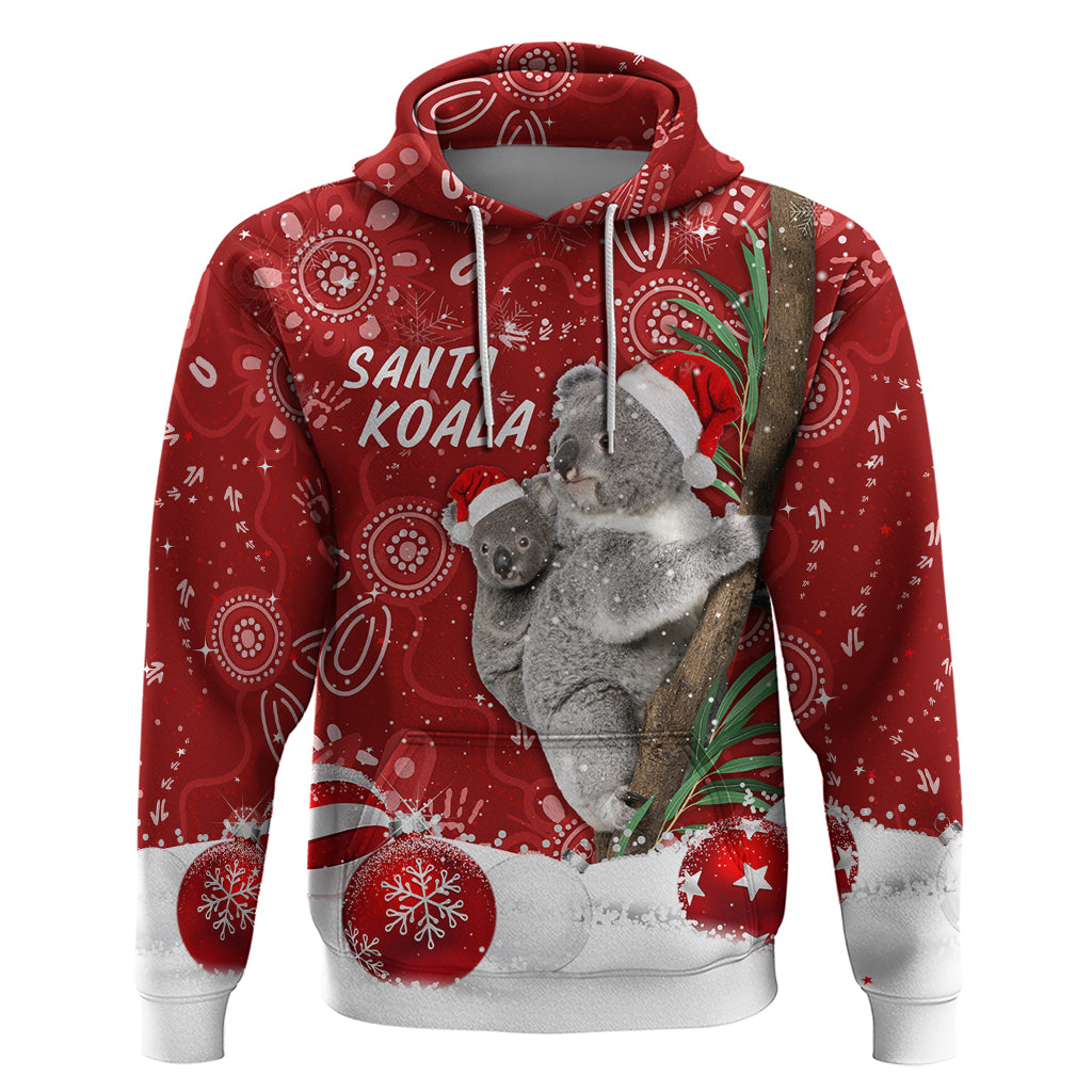 Australia Christmas Aboriginal Hoodie Santa Koala Ver01 LT7 - Vibe Hoodie Shop