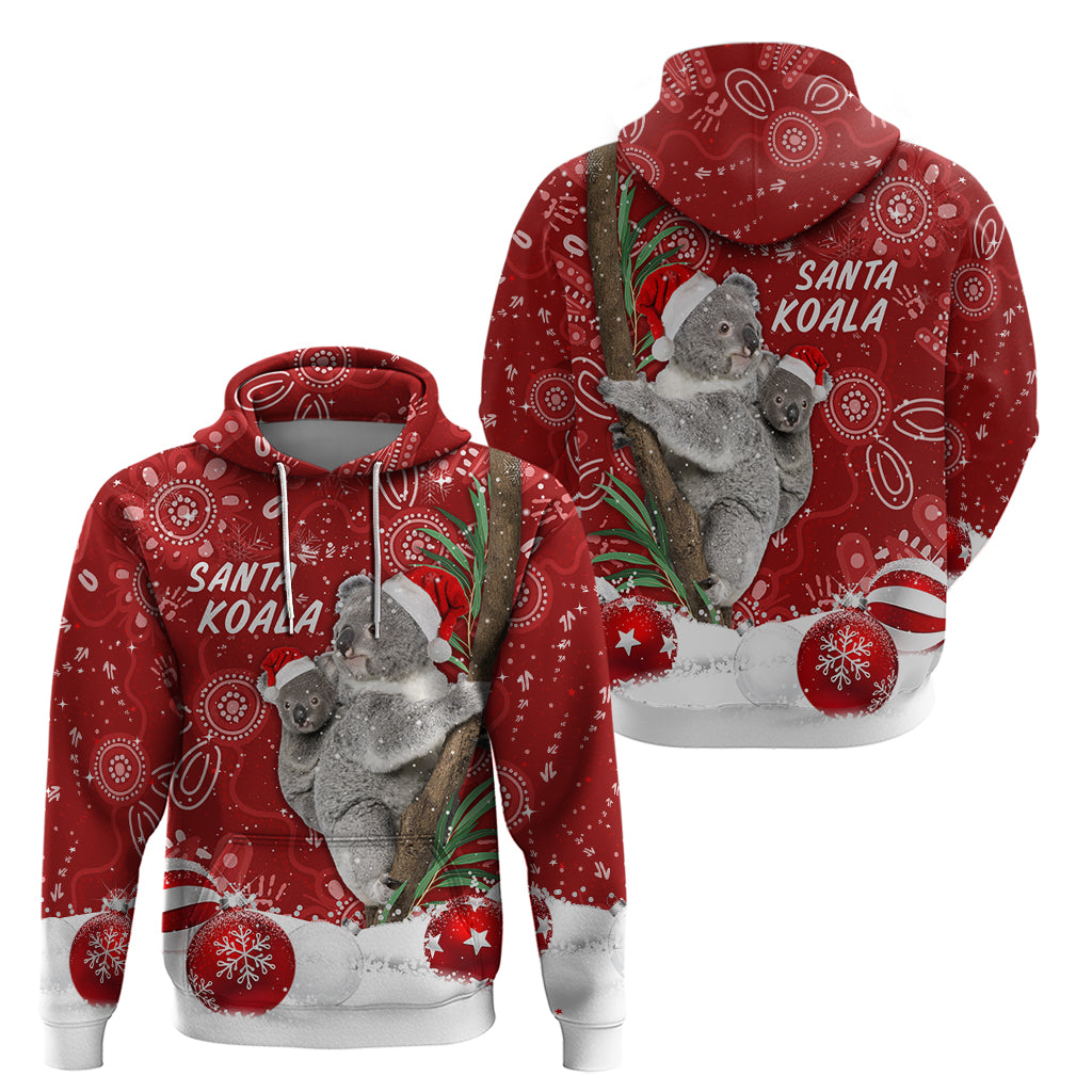 Australia Christmas Aboriginal Hoodie Santa Koala Ver01 LT7 - Vibe Hoodie Shop