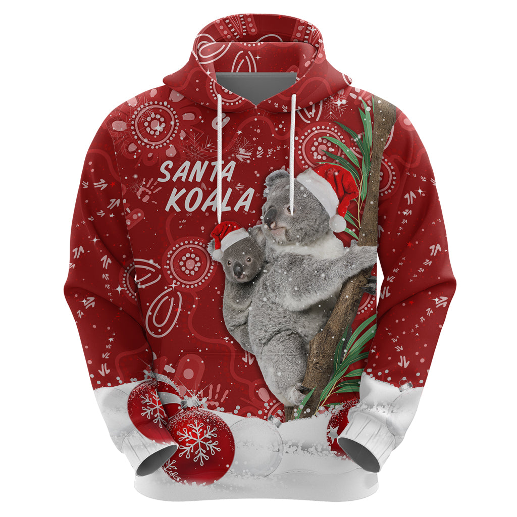 Australia Christmas Aboriginal Hoodie Santa Koala Ver01 LT7 - Vibe Hoodie Shop