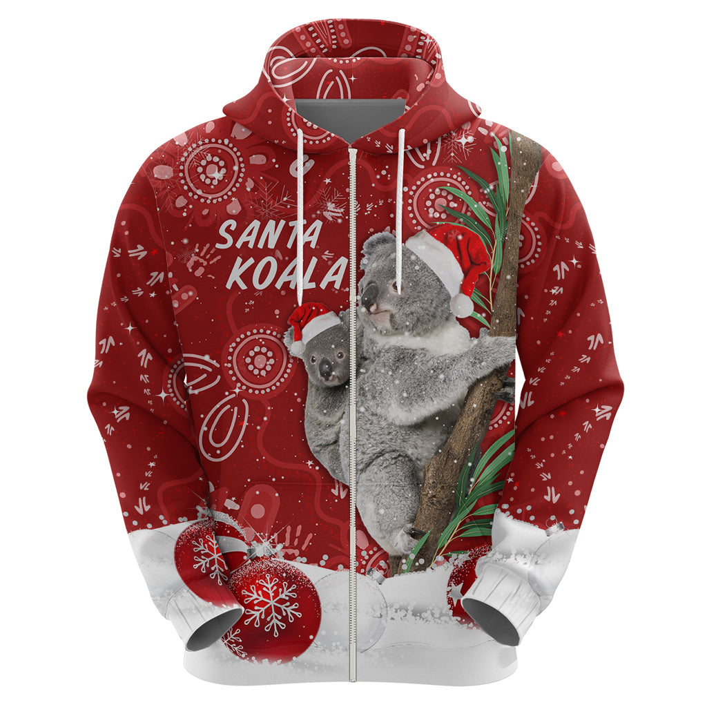 Australia Christmas Aboriginal Hoodie Santa Koala Ver01 LT7 - Vibe Hoodie Shop