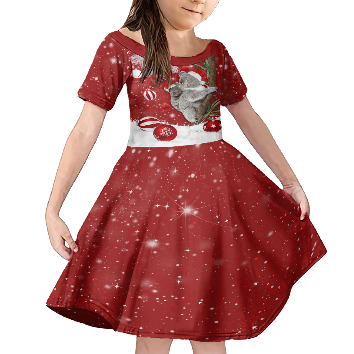 australia-christmas-family-matching-long-sleeve-bodycon-dress-and-hawaiian-shirt-santa-koala-ver02