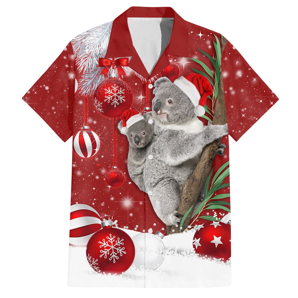 australia-christmas-family-matching-long-sleeve-bodycon-dress-and-hawaiian-shirt-santa-koala-ver02