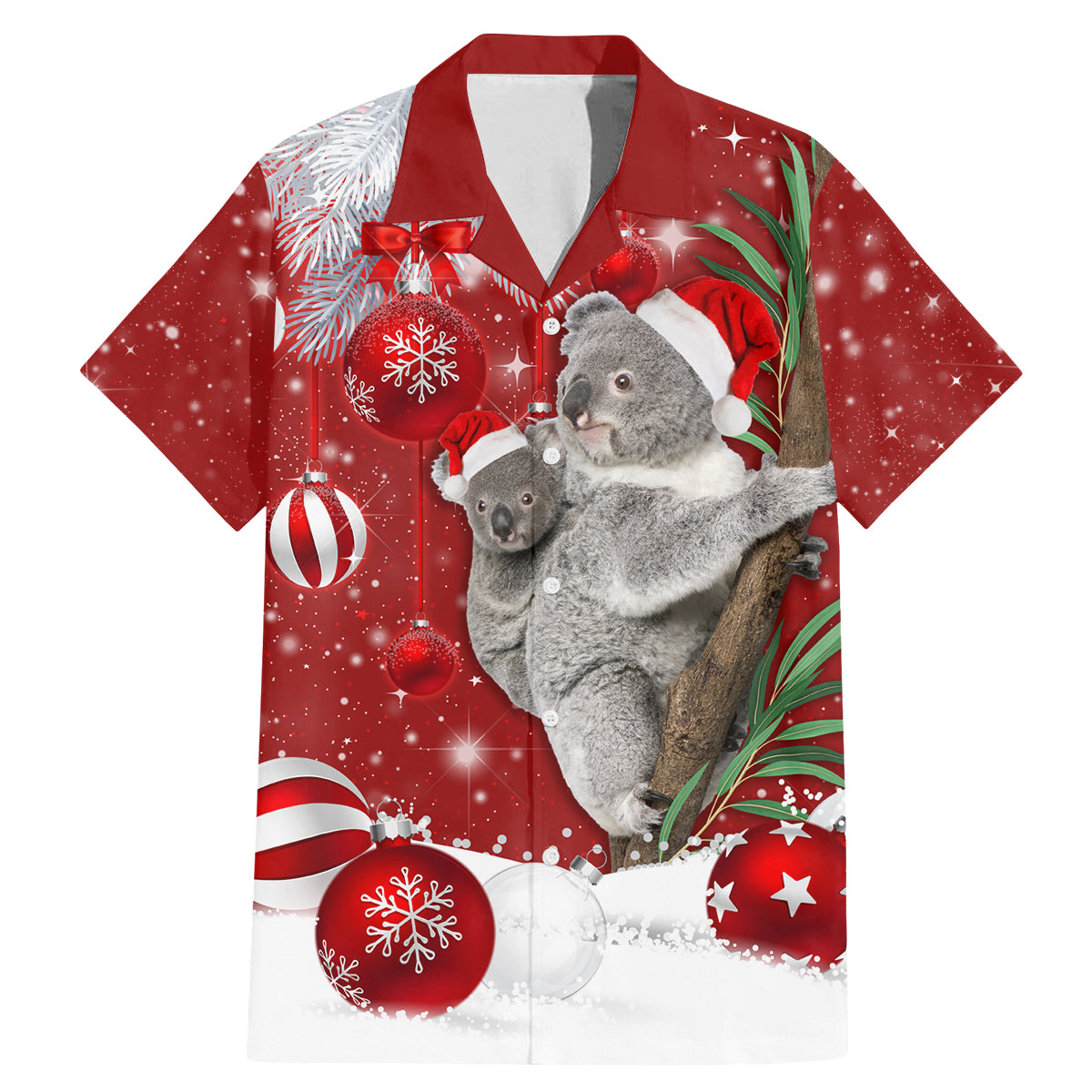 australia-christmas-family-matching-mermaid-dress-and-hawaiian-shirt-santa-koala-ver02