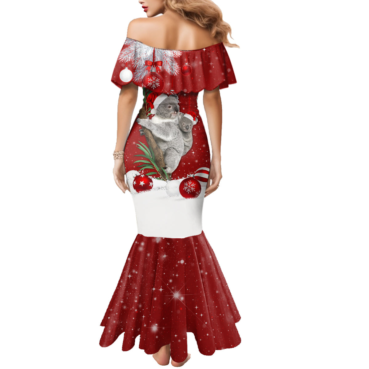 australia-christmas-family-matching-mermaid-dress-and-hawaiian-shirt-santa-koala-ver02