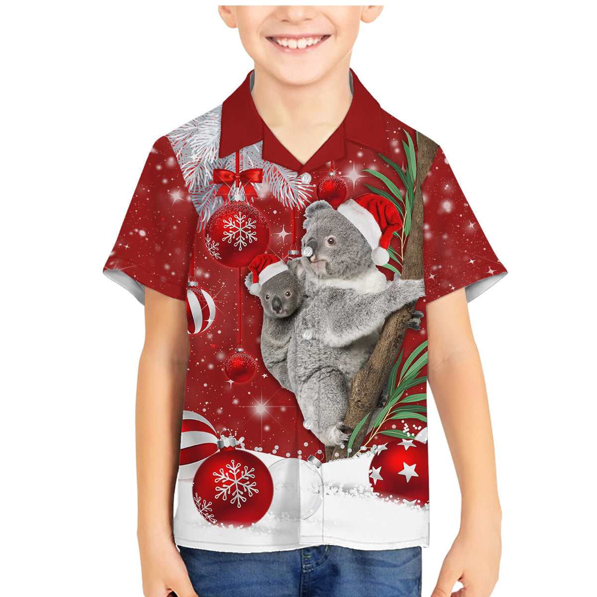 australia-christmas-family-matching-mermaid-dress-and-hawaiian-shirt-santa-koala-ver02