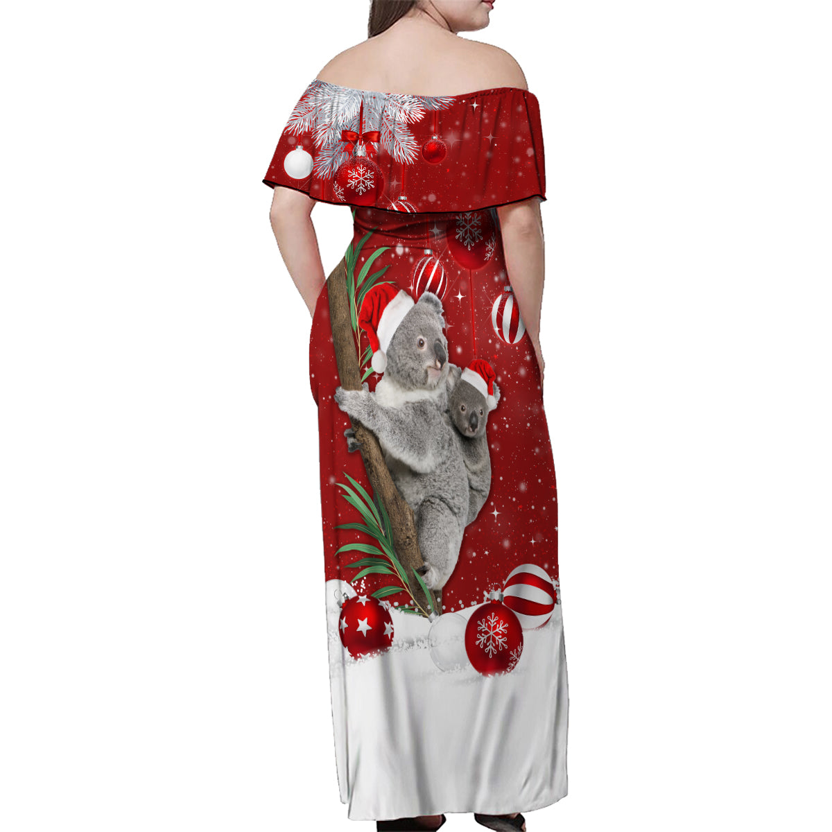 australia-christmas-family-matching-off-shoulder-maxi-dress-and-hawaiian-shirt-santa-koala-ver02