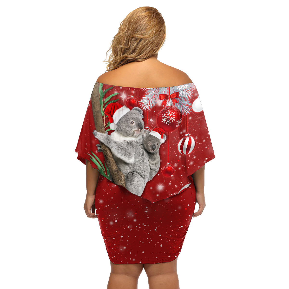 australia-christmas-family-matching-off-shoulder-short-dress-and-hawaiian-shirt-santa-koala-ver02