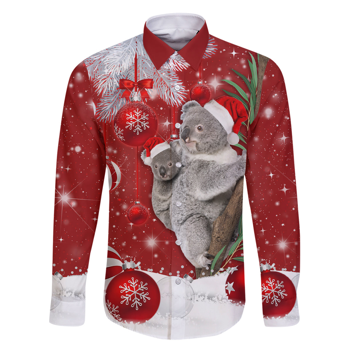 australia-christmas-family-matching-puletasi-dress-and-hawaiian-shirt-santa-koala-ver02