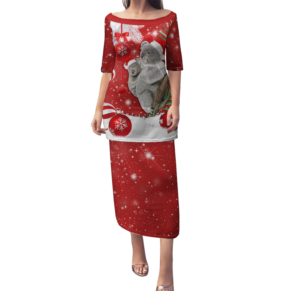 australia-christmas-family-matching-puletasi-dress-and-hawaiian-shirt-santa-koala-ver02