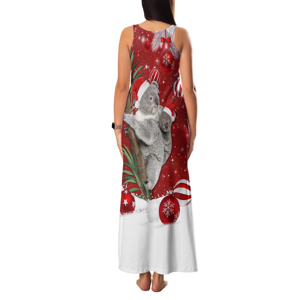 australia-christmas-family-matching-tank-maxi-dress-and-hawaiian-shirt-santa-koala-ver02