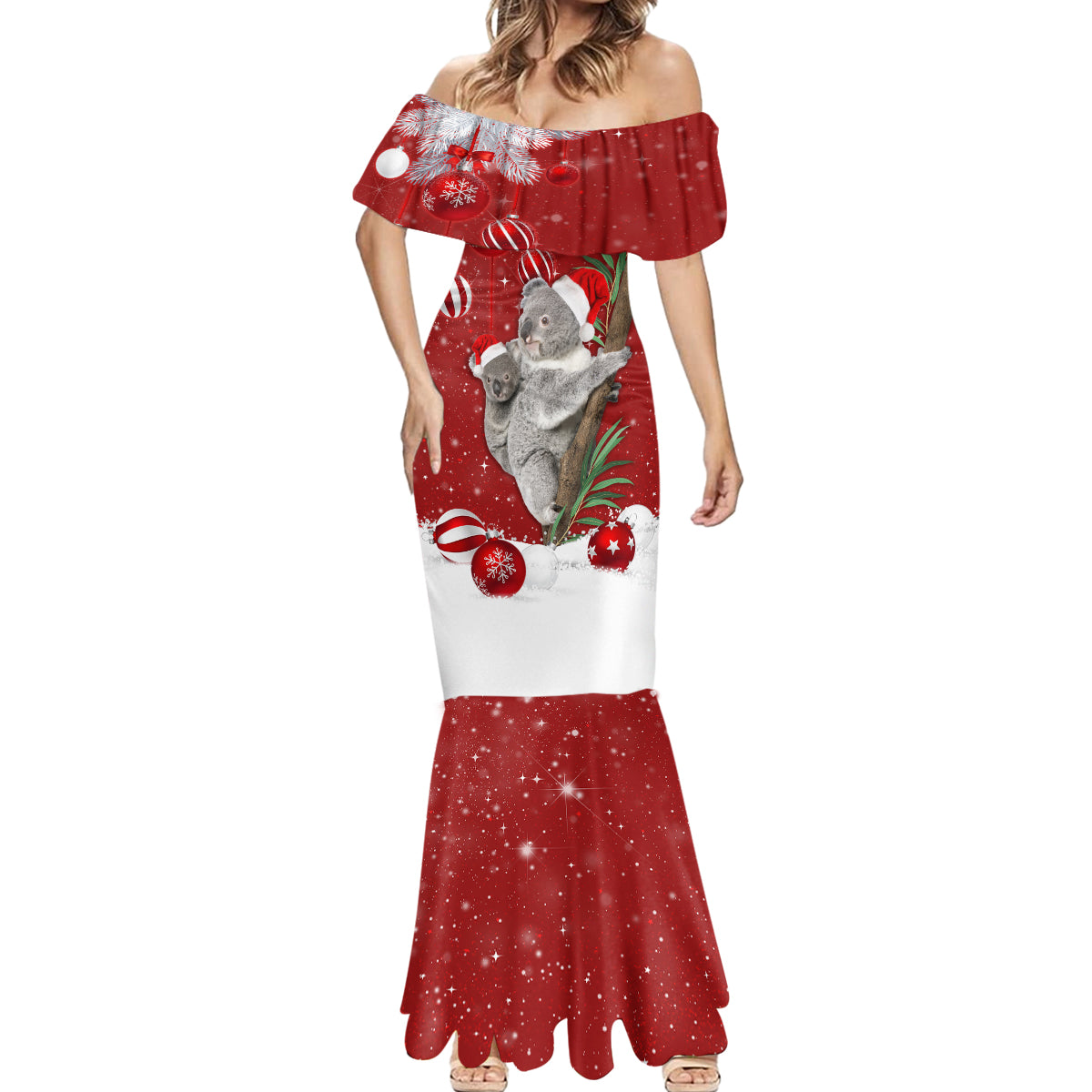 australia-christmas-mermaid-dress-santa-koala-ver02