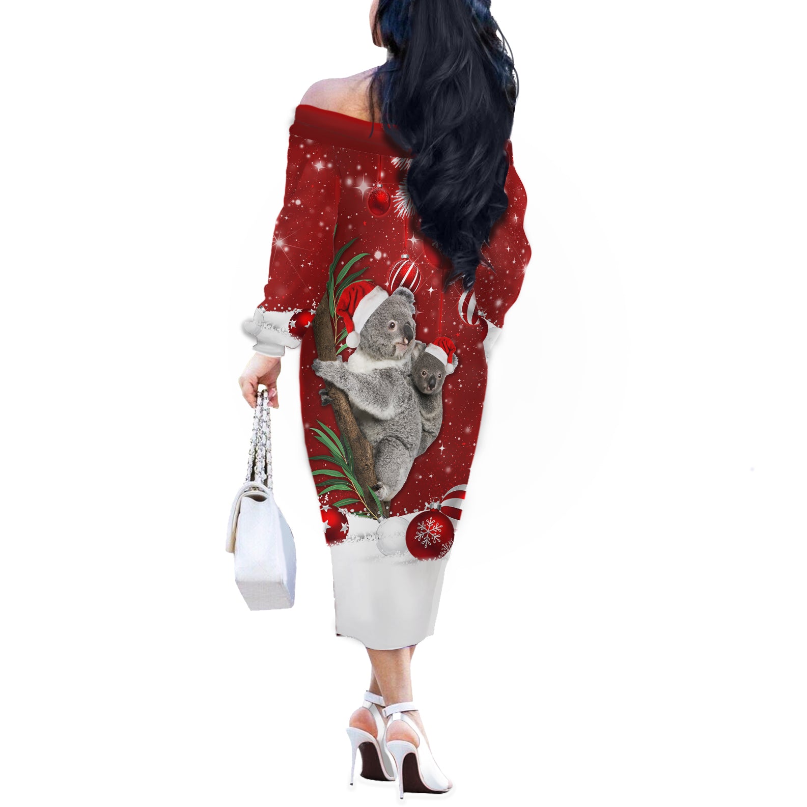 australia-christmas-off-the-shoulder-long-sleeve-dress-santa-koala-ver02