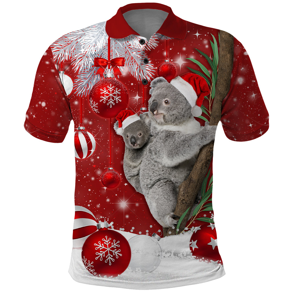 Australia Christmas Polo Shirt Santa Koala Ver02 - Vibe Hoodie Shop