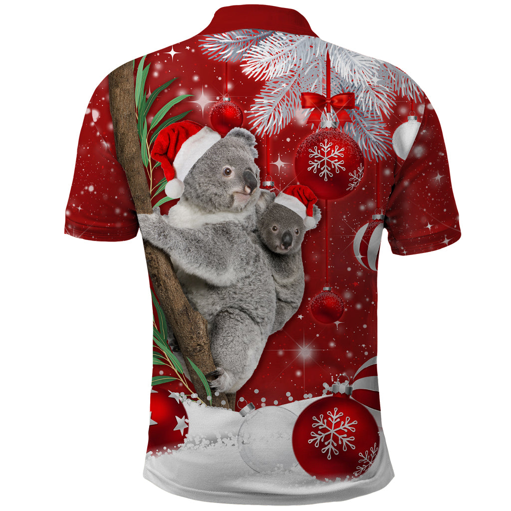 Australia Christmas Polo Shirt Santa Koala Ver02 - Vibe Hoodie Shop