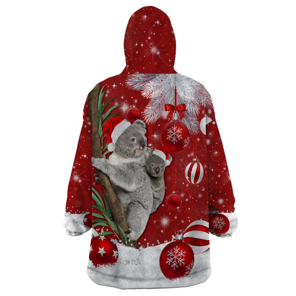 Australia Christmas Wearable Blanket Hoodie Santa Koala Ver02 - Vibe Hoodie Shop