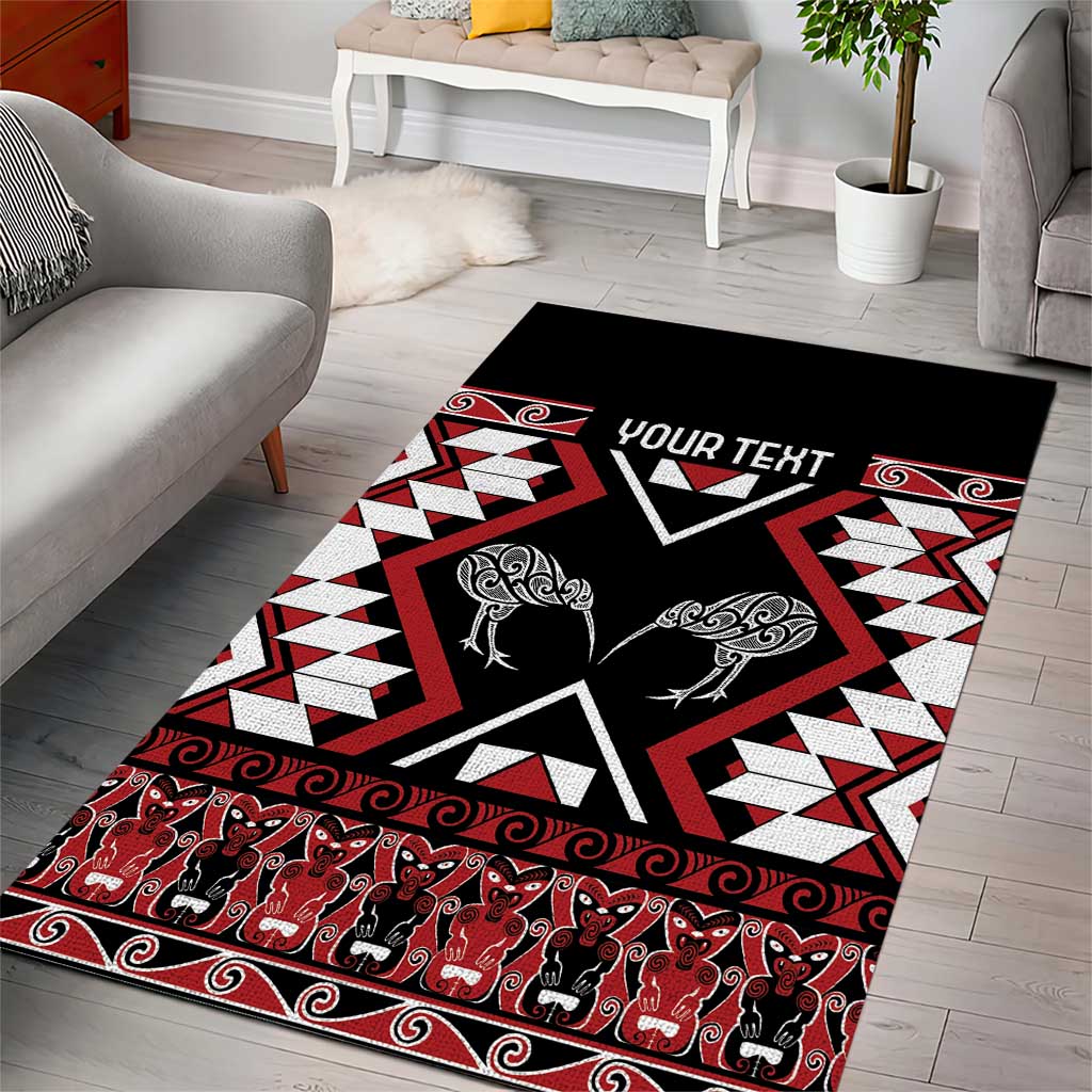 Personalised Taniko Motifs Aotearoa Area Rug Waitangi Kowhaiwhai Kiwi - Vibe Hoodie Shop