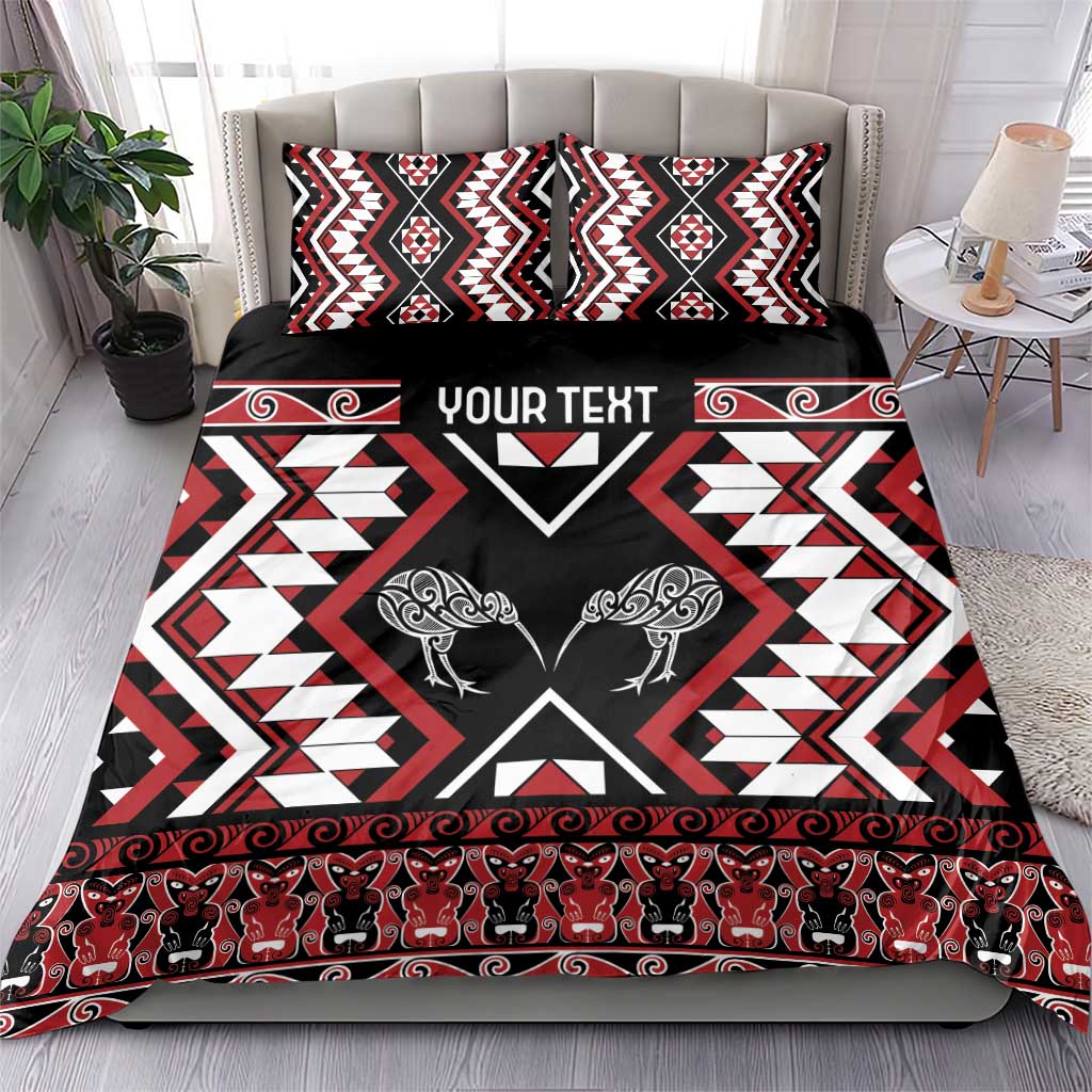 Personalised Taniko Motifs Aotearoa Bedding Set Waitangi Kowhaiwhai Kiwi - Vibe Hoodie Shop