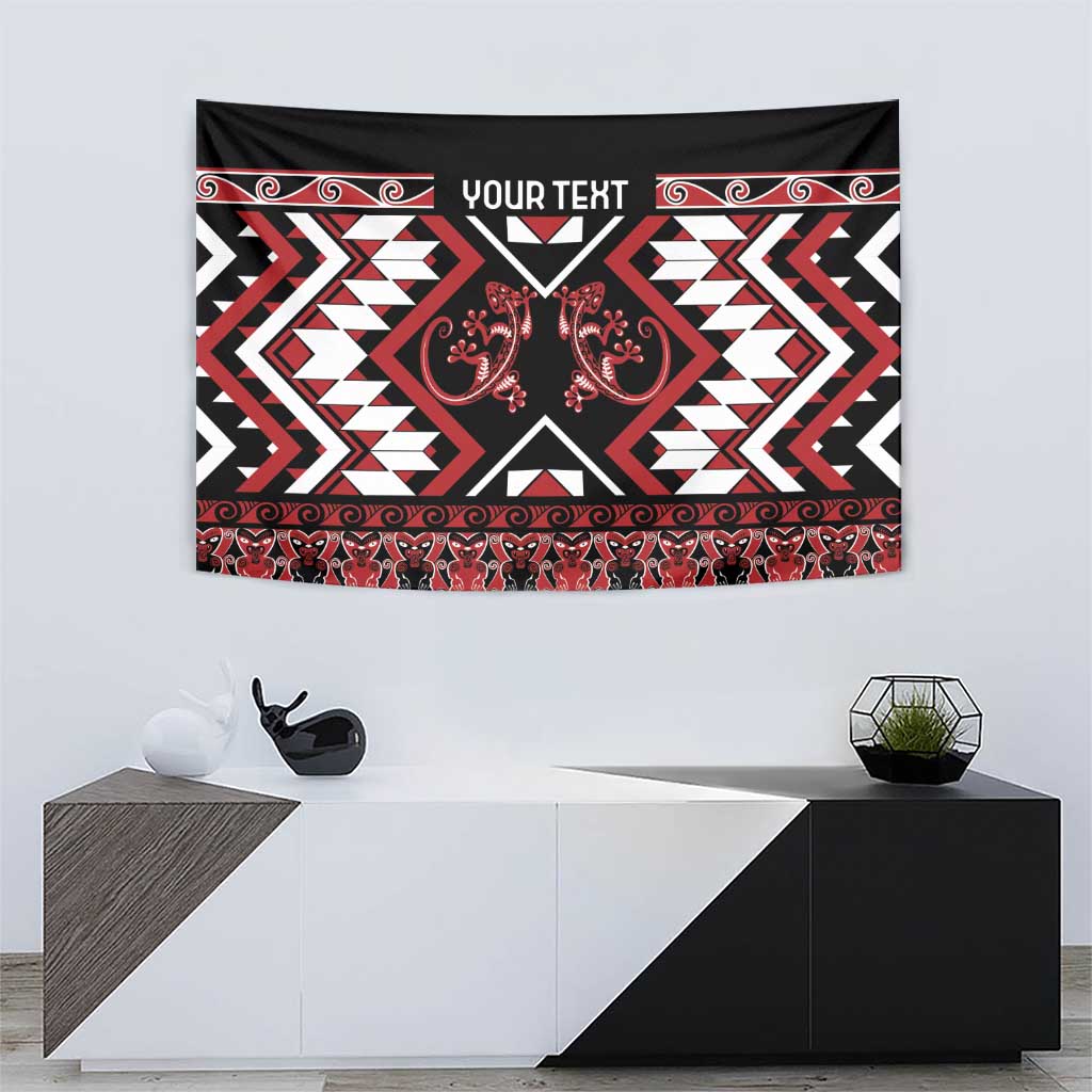 Personalised Aotearoa Waitangi Tapestry Taniko Motifs - Mania Gecko - Vibe Hoodie Shop