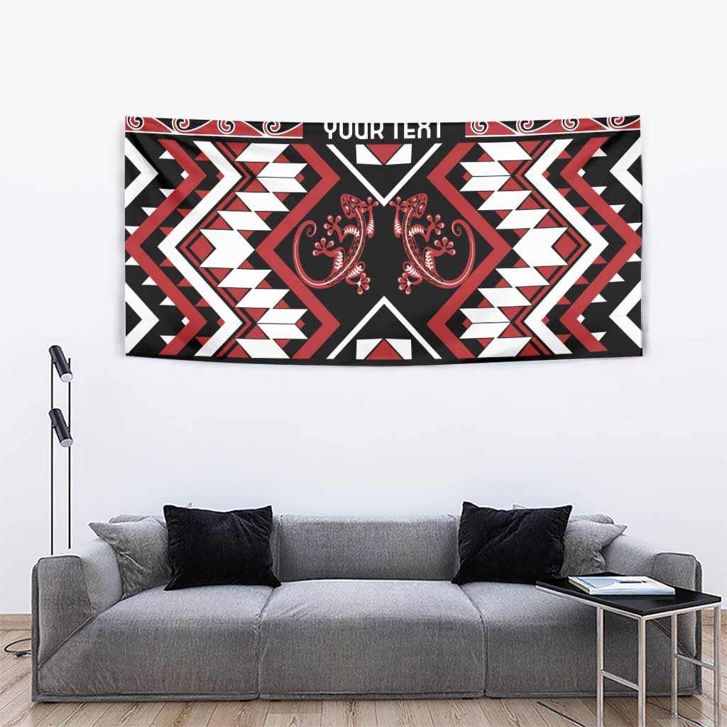 Personalised Aotearoa Waitangi Tapestry Taniko Motifs - Mania Gecko - Vibe Hoodie Shop