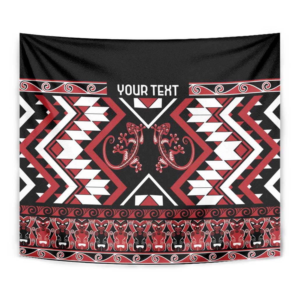 Personalised Aotearoa Waitangi Tapestry Taniko Motifs - Mania Gecko - Vibe Hoodie Shop