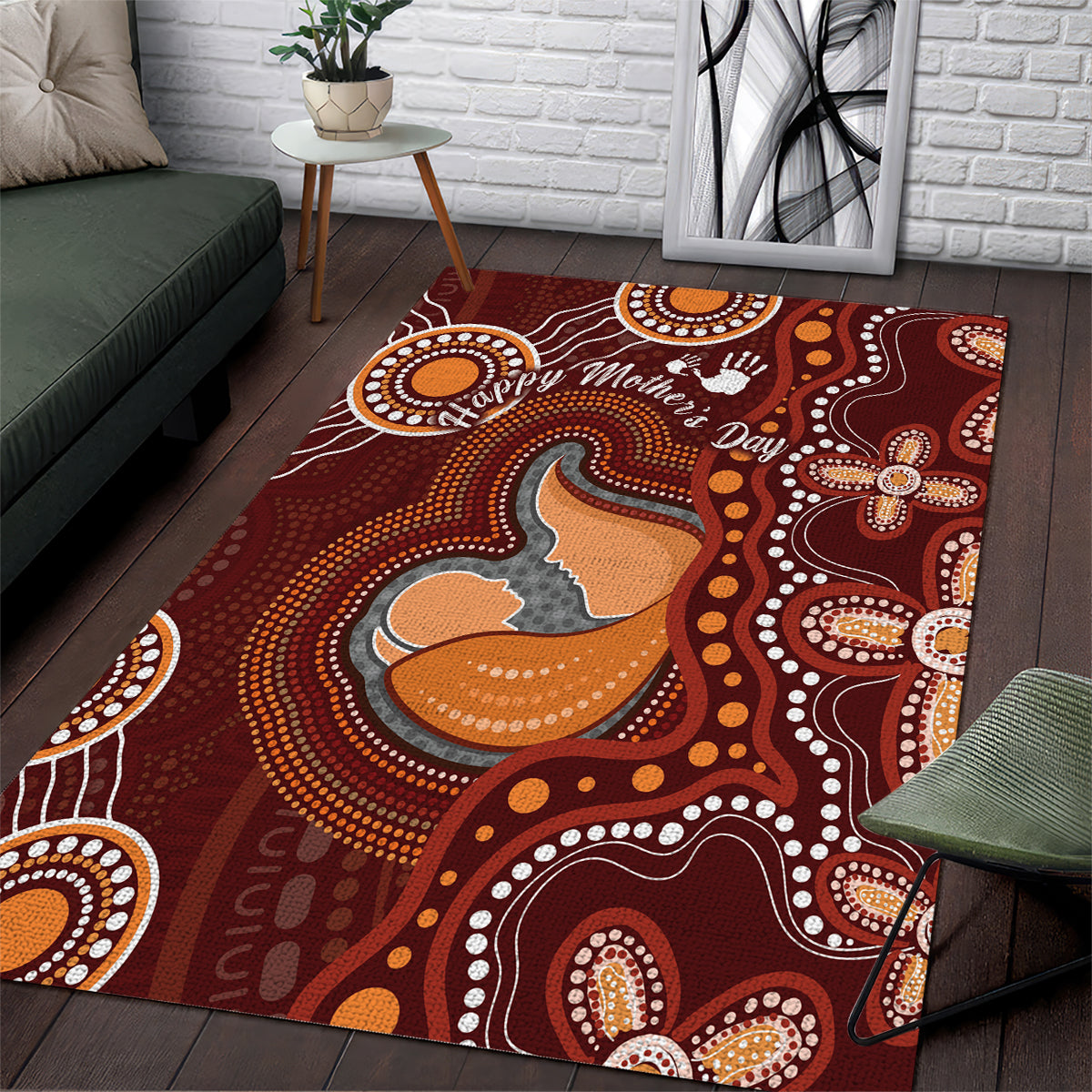 Australia Mother's Day Indigenous Area Rug Aboriginal Art - Vibe Hoodie Shop