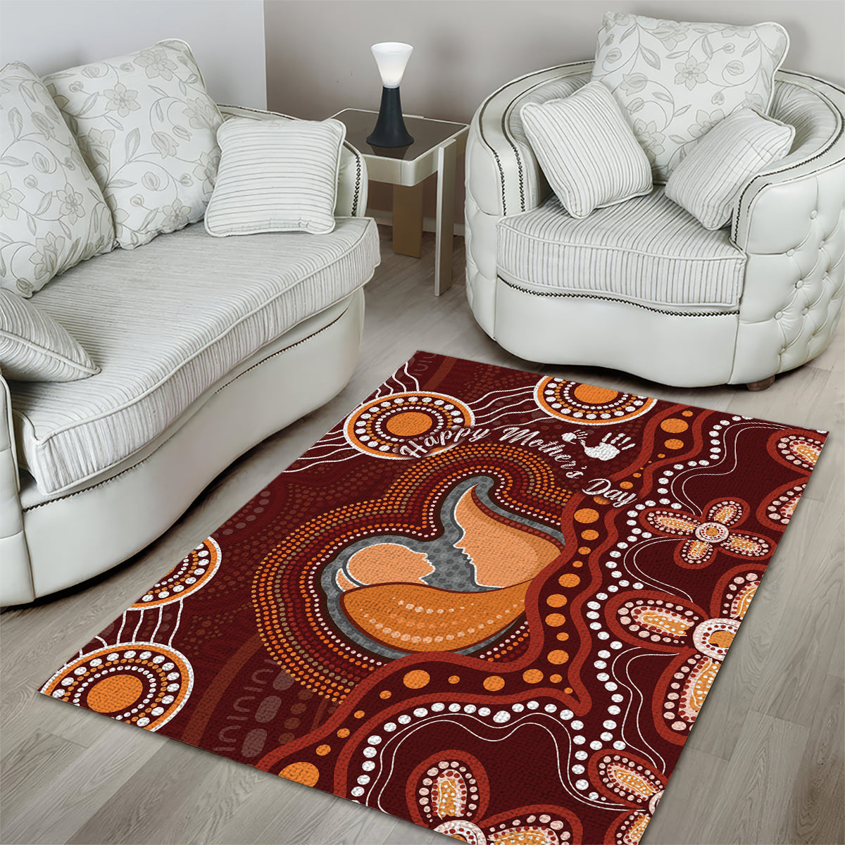 Australia Mother's Day Indigenous Area Rug Aboriginal Art - Vibe Hoodie Shop