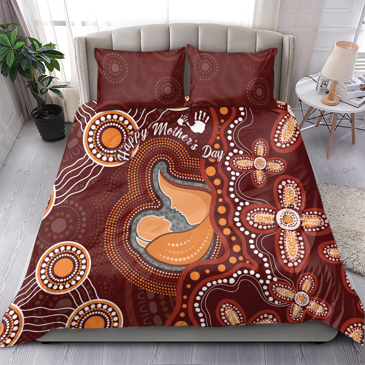 Australia Mother's Day Indigenous Bedding Set Aboriginal Art - Vibe Hoodie Shop